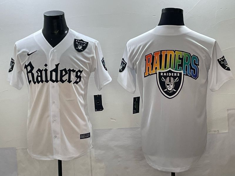 Men 2025 Oakland Raiders Blank white 6th generation Joint Name Nike Limited NFL Jersey style 07